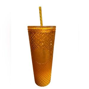 Starbucks NWT 2022 Mango Ombré Jeweled Venti Cold Cup